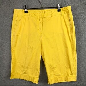 J. Crew Shorts City Fit Womens 8 Yellow Broken In Chino Classic Twill Bermuda